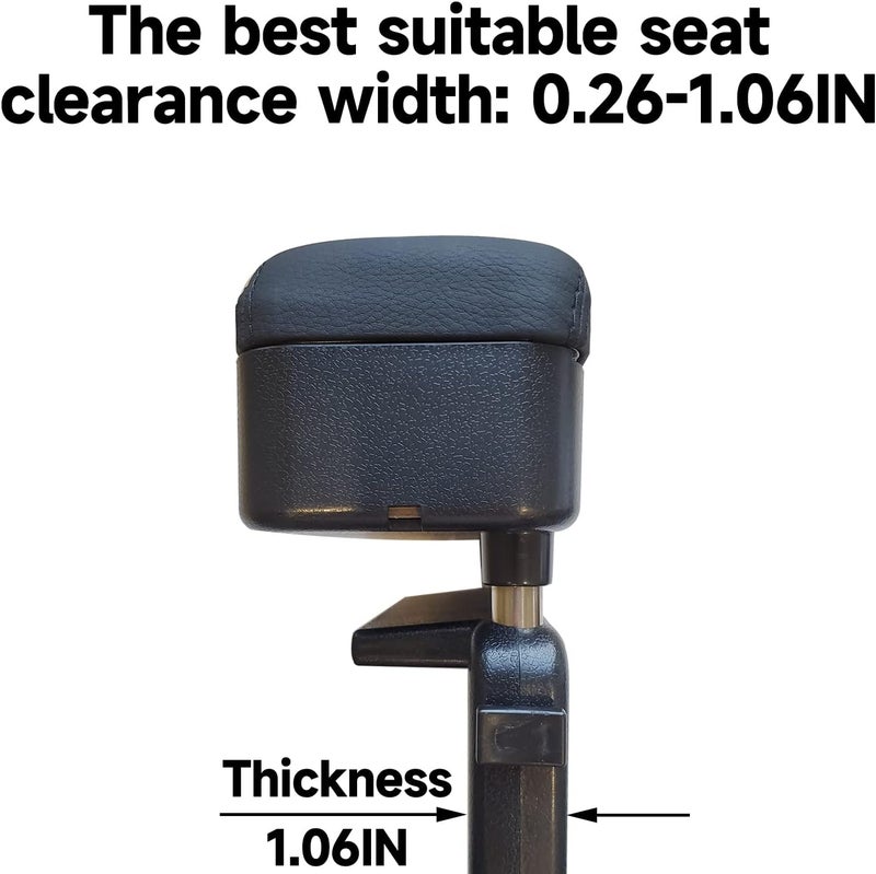 Dimeani Car Armrest Storage Box, Car Seat Gap Filler Organizer, Car Organizers and Storage, Arm Rest for Car, Forearm Wrist Support Adjustable Armrest for Most Car Models (Black) - Image 5